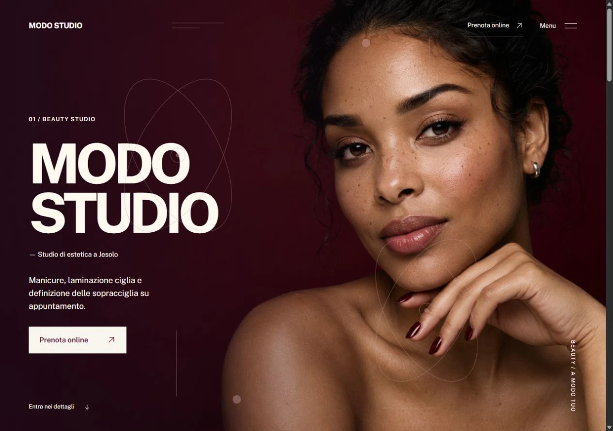 MODO Studio: apertura del sito da computer